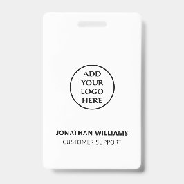 Crachá Nome do Funcionarios do Logotipo Empresarial Moder