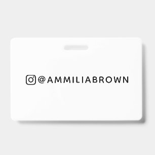 Crachá Nome do Instagram   Design de Nome Personalizado p
