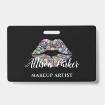 Nome do Kiss do Logotipo do Silver MAKEUP ARTIST