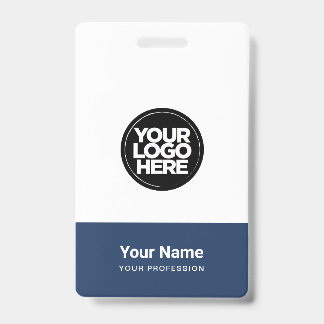 Crachá Nome do logotipo da empresa personalizada Código d