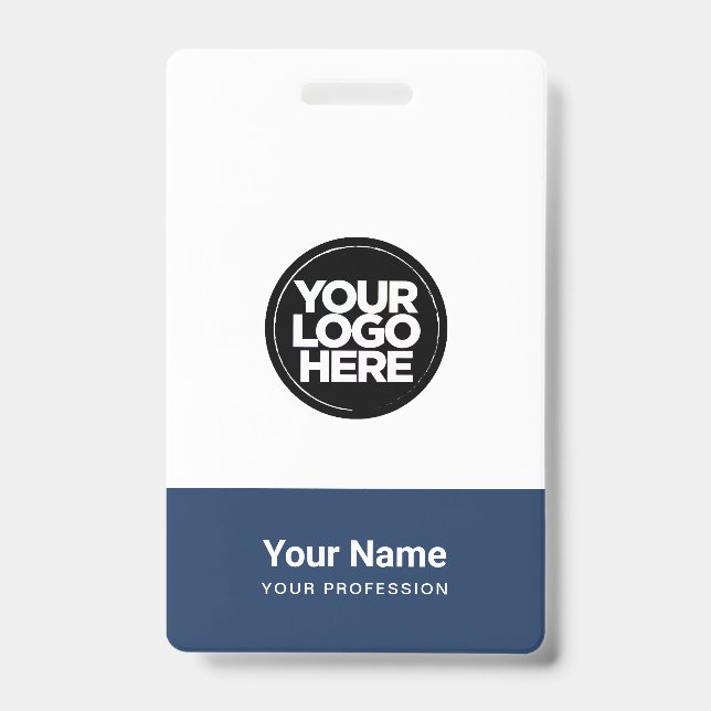 Crachá Nome do logotipo da empresa personalizada Código d (Frente)