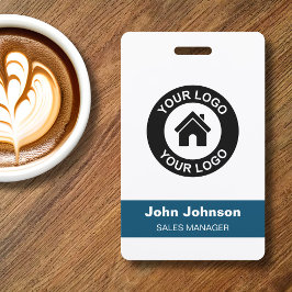 Crachá Nome do logotipo da empresa personalizada Título d