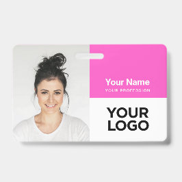 Crachá Nome do logotipo de foto de funcionário corporativ