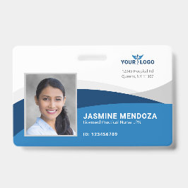 Crachá Nome do logotipo de foto do funcionário do Modelo