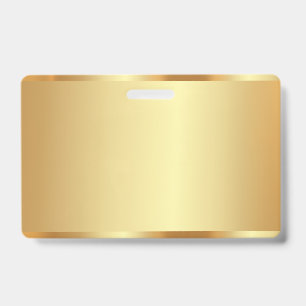 Crachá Nome do Texto Personalizado Logotipo Nome Dourado