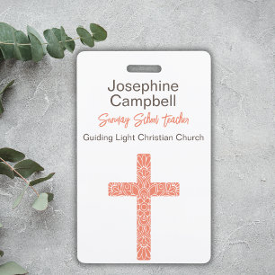 Crachá Nome do voluntário da equipe da Igreja Cristã Pers