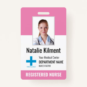 Crachá Nome Fotográfico do funcionário do hospital Logoti