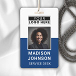 Crachá Nome Moderno do Logotipo da Empresa de Fotografias<br><div class="desc">Crachá moderno do logotipo da empresa de fotos personalizada</div>