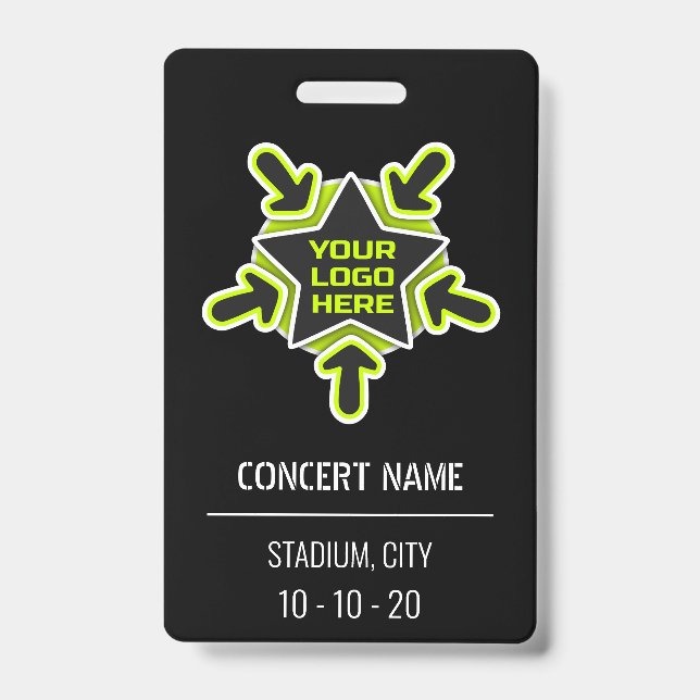 Crachá Nome personalizado acesse todos os passes de acess (Frente)