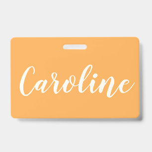 Crachá Nome Personalizado Caligrafia Moderna Tendência Am