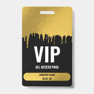 Crachá Nome Personalizado de Todo o Acesso VIP do Festiva