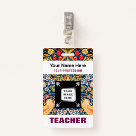 Crachá Nome personalizado do professor Logotipo comercial