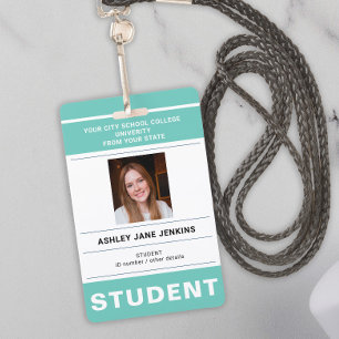 Crachá Nome personalizado e ID de estudante universitário