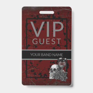 Crachá Nome Personalizado VIP de Backstage Nome Banda Roc