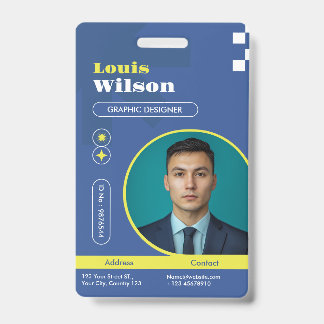 Crachá Nome Personalizável Profissional e Código de Barra