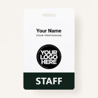 Nome verde escuro do funcionário Etiqueta de Funci