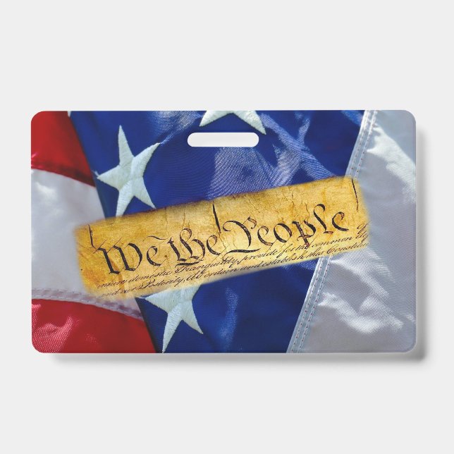 Crachá Nós, A Bandeira Americana Da Pessoas (Frente)