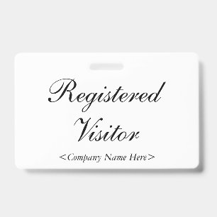 Crachá Nostálgico de "Visitante Registrado"