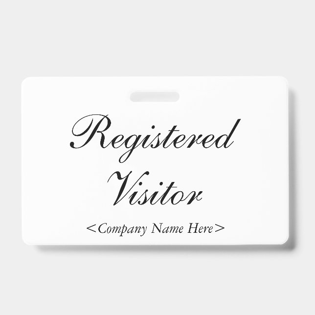 Crachá Nostálgico de "Visitante Registrado" (Frente)