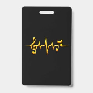 Crachá Notas de Pulso Musical Clave Frequência Onda Som