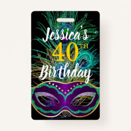 Crachá Nova Orleans Mardi Gras Birthday - Comprar Bebe có