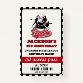 Crachá Novato Do Ano Da Festa de aniversário De Beisebol