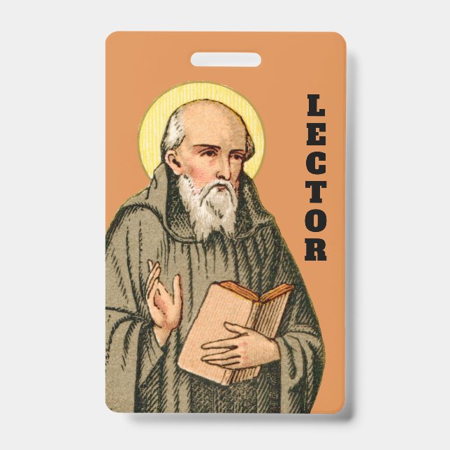 Crachá O Bede Venerável como Pastor (P 008; Oração) (Frente)