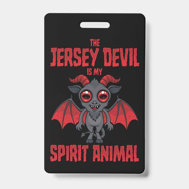 Crachá O Diabo de Jersey é o meu Espírito Animal (Frente)