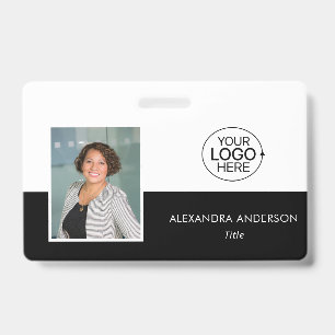 Crachá O Logotipo Aqui Limpe A Tipografia Preta E Branca