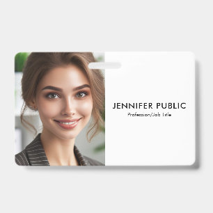 Crachá O logotipo da sua empresa aqui Modelo de foto para