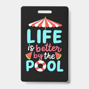 Crachá O Nadador De Vida É Melhor Pela Piscina