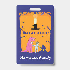 Crachá Obrigado pelo aniversário de Halloween