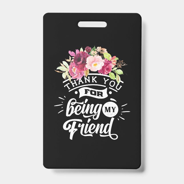 Crachá Obrigado Por Serem Meus Amigos (Frente)