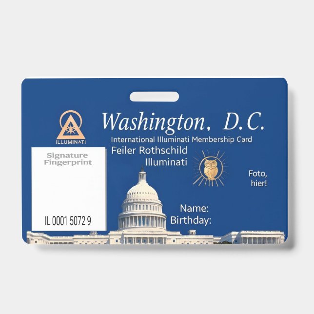 Crachá  Offizielle Illuminati-Mitgliedskarte (Frente)