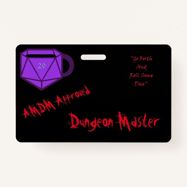 Crachá Oficial AMDM Dungeon Master (Frente)