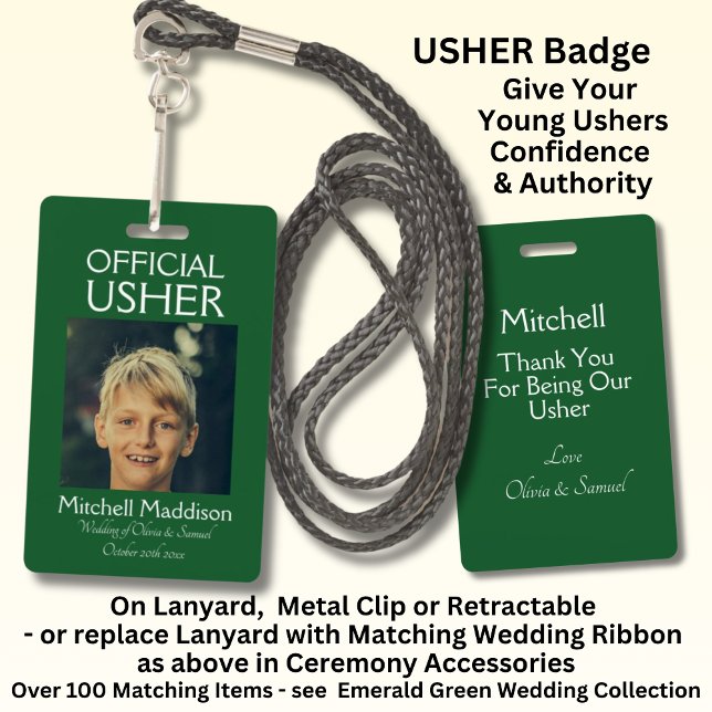 Crachá Oficial de Foto USHER Esmeralda Verde (Criador carregado)