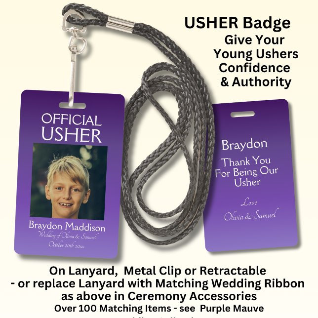Crachá Oficial de USHER Roxo Malva (Criador carregado)