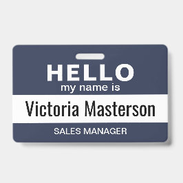 Crachá Olá Meu Nome É - Nome De Funcionário Comercial Per