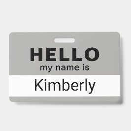 Crachá Olá Meu Nome É - Nome De Funcionário Comercial Per