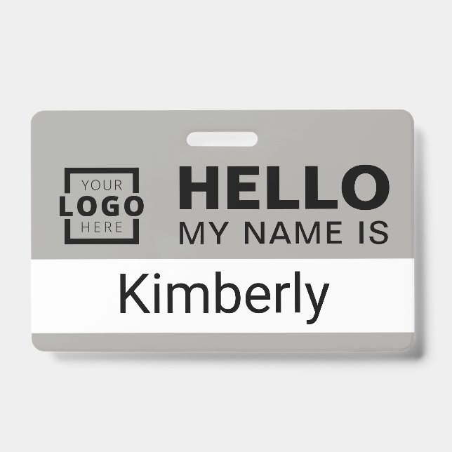 Crachá Olá Meu Nome É - Nome De Funcionário Comercial Per (Frente)