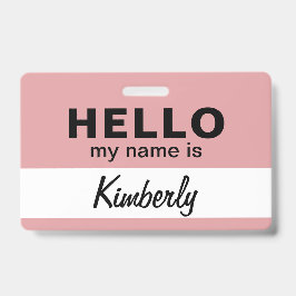 Crachá Olá Meu Nome É - Nome De Funcionário De Script Per