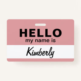 Crachá Olá Meu Nome É - Nome De Funcionário De Script Per