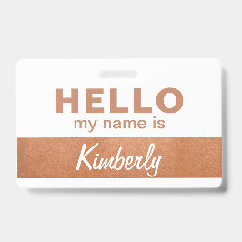 Crachá Olá Meu Nome É - Nome De Funcionário De Script Per