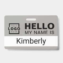Crachá Olá, meu nome é - Nome do funcionário personalizad