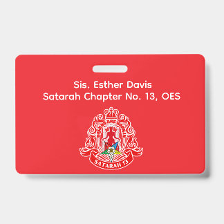 Crachá Order of Eastern Star (OES) Name Badge