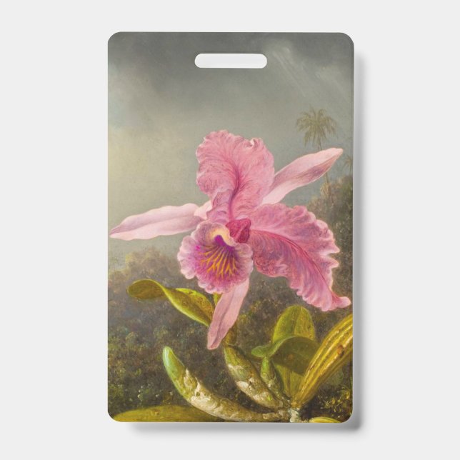 Crachá Orquídea com Dois Beija-flores Heade (Frente)