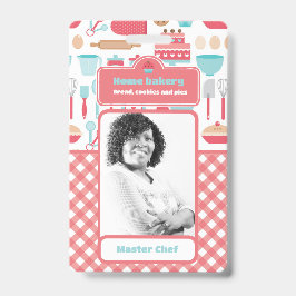 Crachá Padaria Caseira Personalizável Foto de Chef Profis