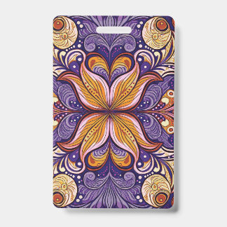 Crachá Padrão Batik Roxo