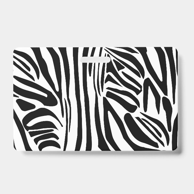 Crachá Padrão de zebra (Frente)