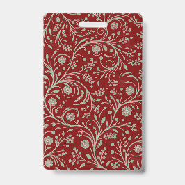 Crachá Padrão Floral Botânico Elegante – Natureza Minimal
